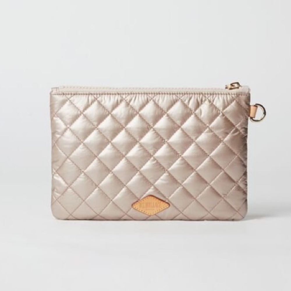 MZ Wallace Small Metro Pouch in Rose Gold Metallic